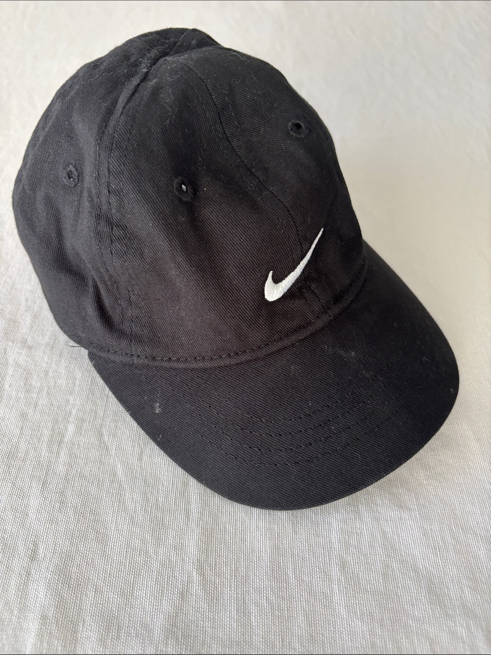 Nike Black Baseball Cap with White Swoosh